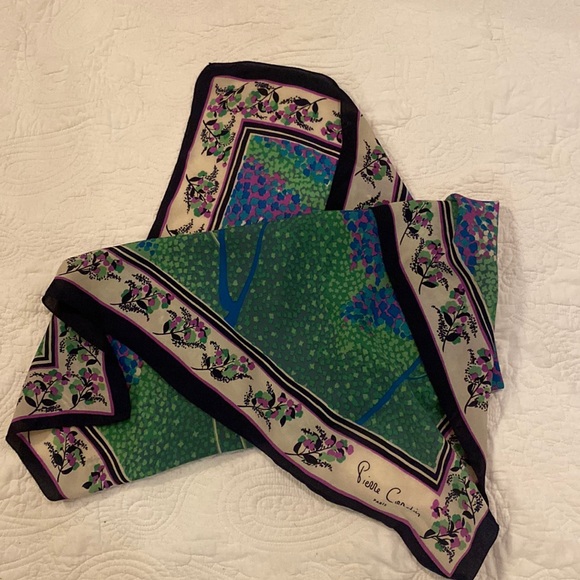 Vintage Pierre Cardin Paris trees square silk scarf - Picture 11 of 17